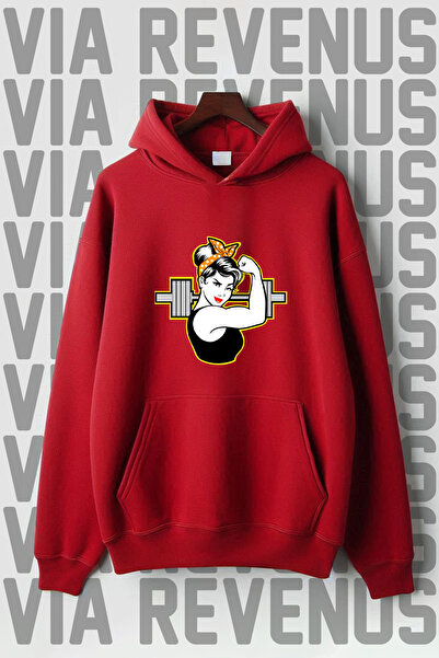 Vordevia Girl Power Štampano Oversize kroj Sa kapuljačom Dukserica - Kengur d...