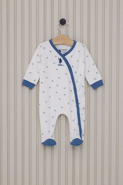 U.S. Polo Assn. Baby Boy Cream Jumpsuit