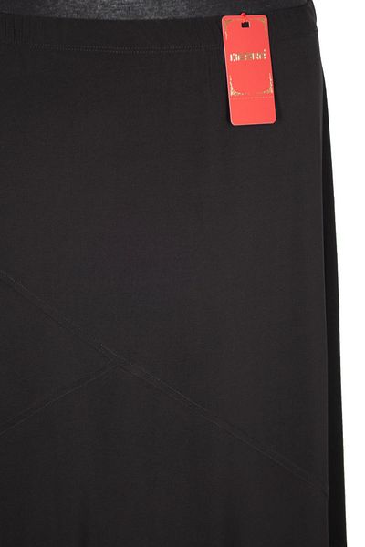 HESNA Women's Bensu Large Size Sandy Cross Unlined Black Skirt