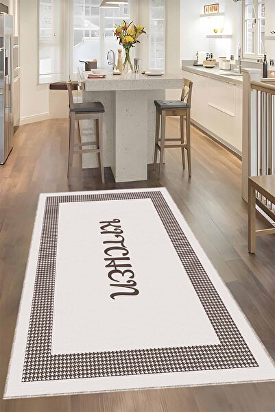 Viva Home Vizon Kaymaz Taban Kitchen Yazan Mutfak Halısı Yolluk Vh107
