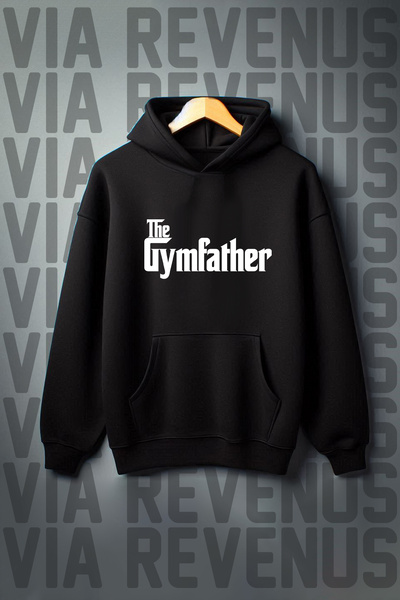 Vordevia سويت شيرت بغطاء للرأس بجيب الكنغر مكون من 3 خيوط من Gym Father