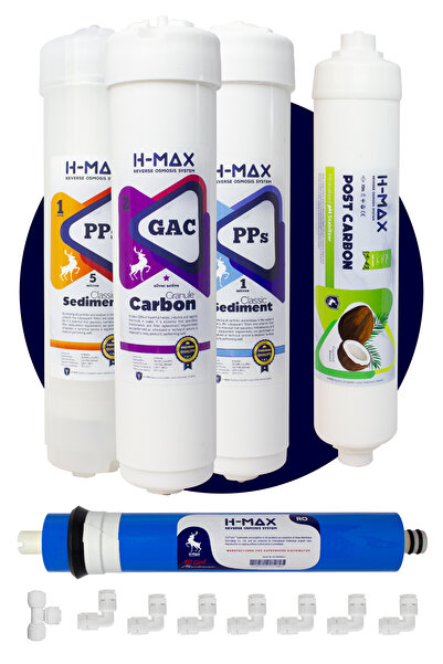 Hanedan 80 Gpd Membranlı Kapalı Kasa 5'li Su Arıtma Filtre Seti Yüksek Kaliteli Filtre Seti