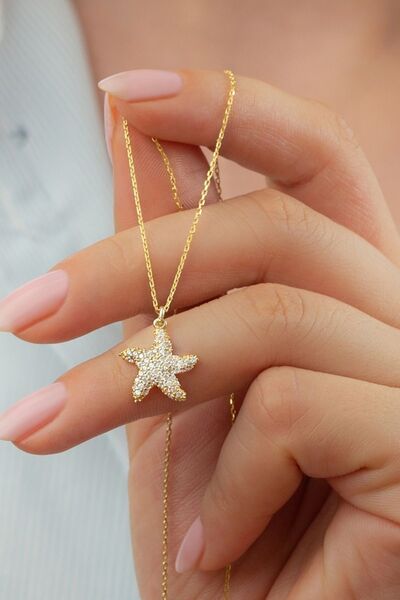 Silvano Jewelry 925 Ayar Gümüş Deniz Yıldızı Kolye
