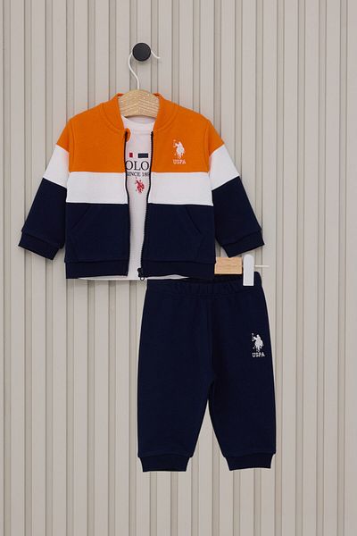 U.S. Polo Assn. Baby Boy Yellow 3 Piece Set