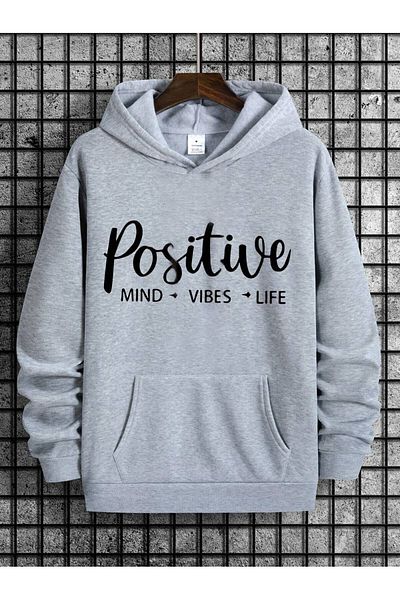 Medinenur Φούτερ με κουκούλα Positive printed