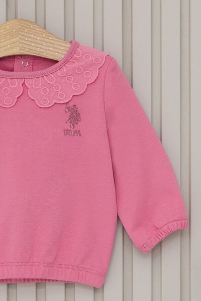 U.S. Polo Assn. Set de 2 piese pentru fetiță roz