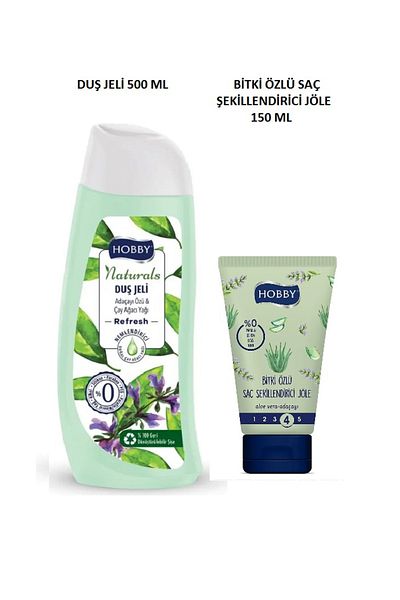 Hobby Original Head - Sage Shower Gel and Plant Essence Hair Styling Jole (No Paraben and Silicone)