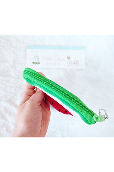 Pembe Çarşı Plush Slice Watermelon Wallet