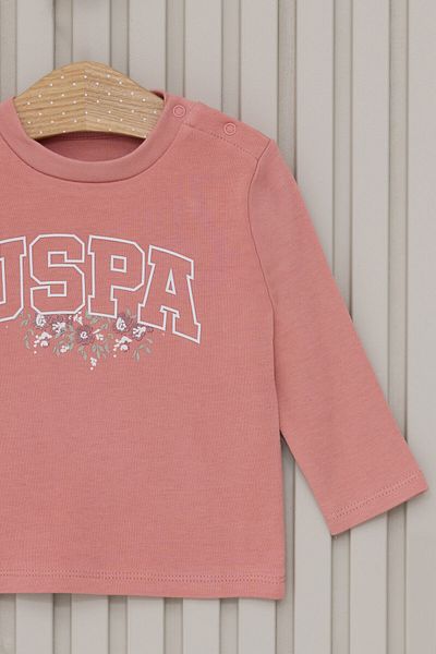 U.S. Polo Assn. Set 2 piese pentru fetiță portocaliu