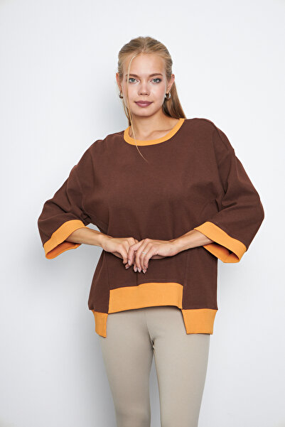 CrazyShopping Дамски суитшърт с три четвърти ръкав, камизола - Garni