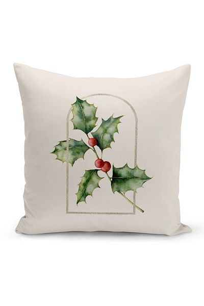 Bertille Home New Year Series Double Sided Digital Printed Throw Pillow Case (Christmas Christmas Cushion Cover)