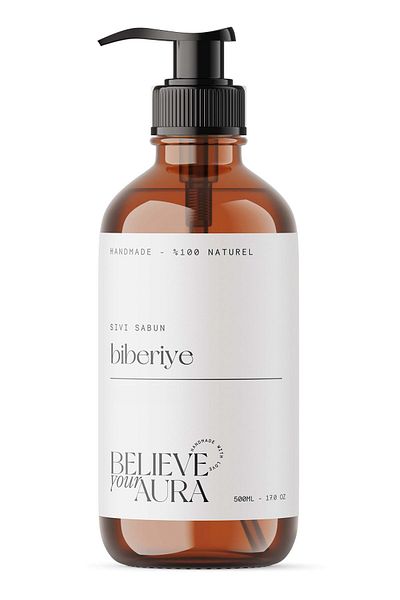 Believe Your Aura 500 ml E-Vitamin Aloe Vera Extract - Rosemary Herbal Soap, Shea Butter