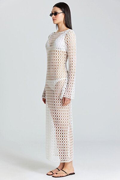 boutiquen 2529 Mesh Ecru Dress