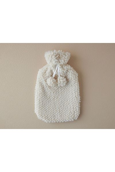 English Home Puffy Hot Water Bag 33x19 cm Ecru