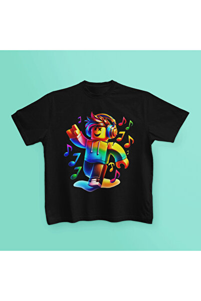 MAGORS TRIUC PENTRU COPII CU MÂNECĂ SCURTĂ, BUMBAC, IMPRIMAT DANCER ROBLOX