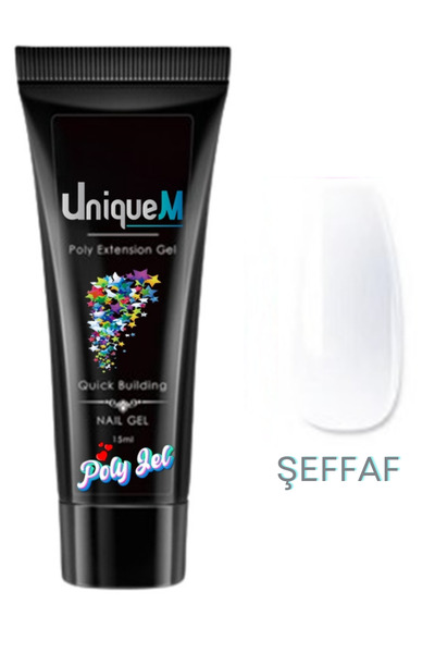 Uniquem Protez Tırnak Polijel Oje Kalıcı Oje 15 ML Poly Gel Nail Art