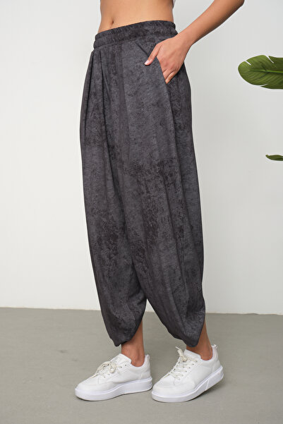 ESPİNA Kadın Cupra Kumaş Cepli Dökümlü Şalvar Pantolon