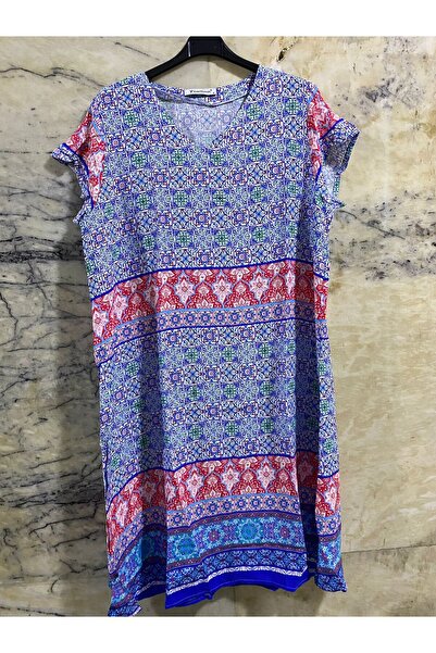 Wale Women Țesătură din viscoză - Rochie confortabilă cu decolteu în V