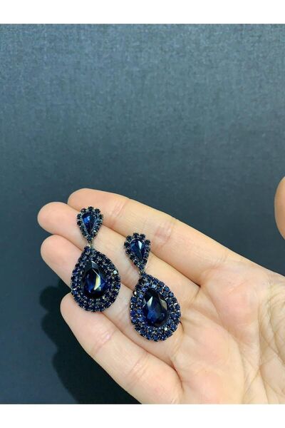 BEYOĞLU NİŞANTAŞI Jewelled Bridal Wedding Kina Engagement Wedding Evening Dress Earrings