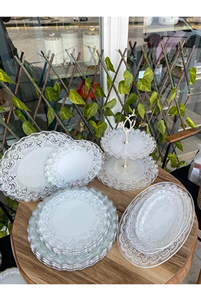 GÜRCÜGLASS DANTEL 17 PRÇ KAHVALTI SETİ