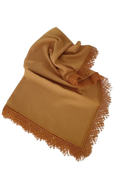 Bytoktay Hijab Prayer Mevlüt Cover - Women's Mother Chiffon Lace, Needle Embroidered Evening Dress Shawl