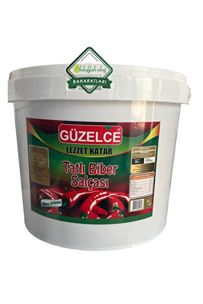 Güzelce Hacıoğlu Baharat Hatay Yöresel Doğal Acısız Biber Salçası Tatlı 20 Kg Kova