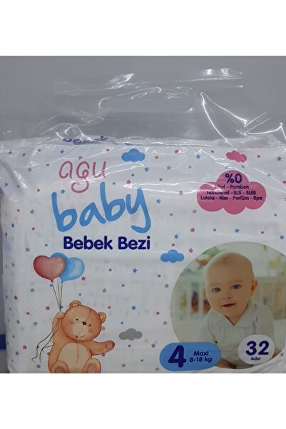 AGU BABY Bebek Bezi 8-18 Kg Maxi 32 Li