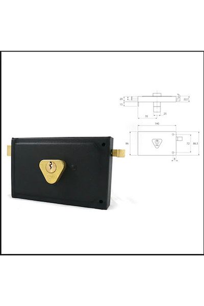 Yuma Trajlı Iron Chop Door Lock Ym-602 Trajlı Lock
