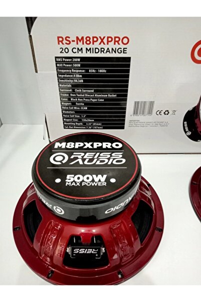 Reiss REİSS AUDİO YETKİLİ SATICIDAN ÇİFT GÜÇ 1000 WAT 400 RMS 20 CM MİDRANGE TAKIMI