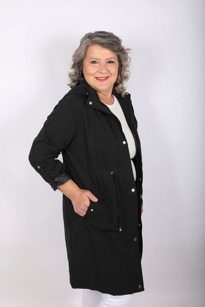 Hitit Butik Sports Black Trench Coat