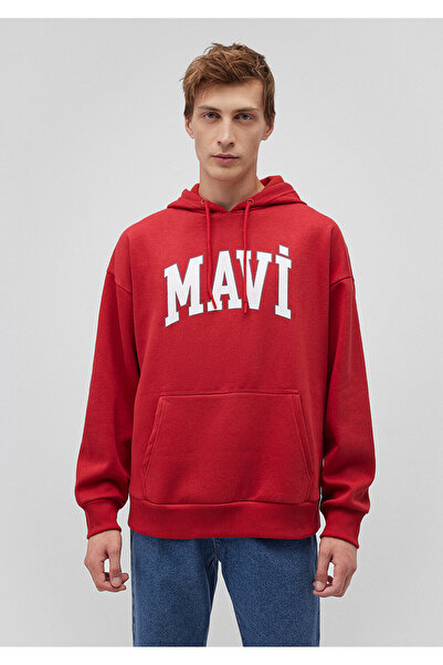 Mavi MAVİ Mavi Logo Baskılı Kapüşonlu  Sweatshirt 067149