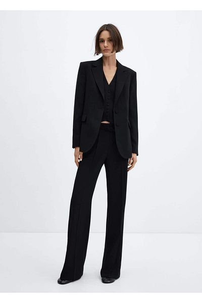 MANGO Woman Wideleg pants with belt