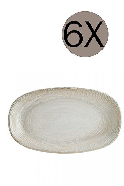 Bonna Porselen Patera Gourmet Oval Kayık Tabak 15*8.5 Cm 6'lı Takım