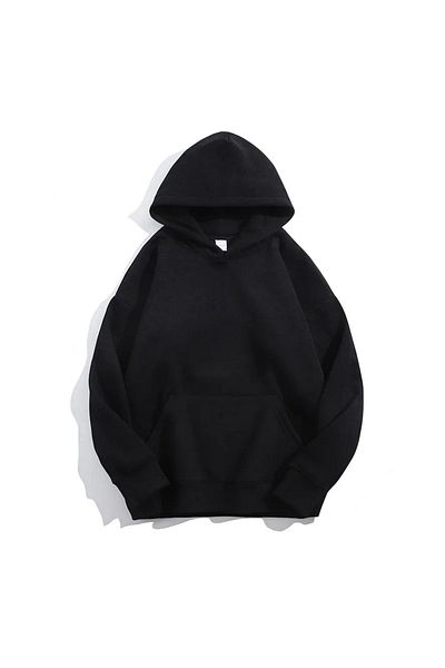 LA GULER Απλό Hoodie Unprinted 3 thread Sardon