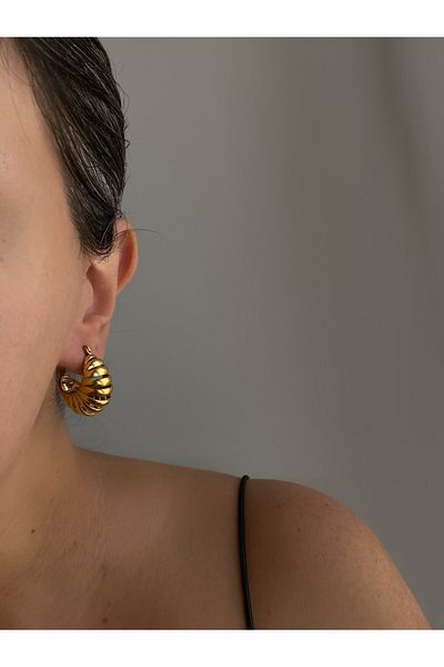 Owentis حلق برونتي عتيق - ذهبي ستيل، نموذج غير مشوه
