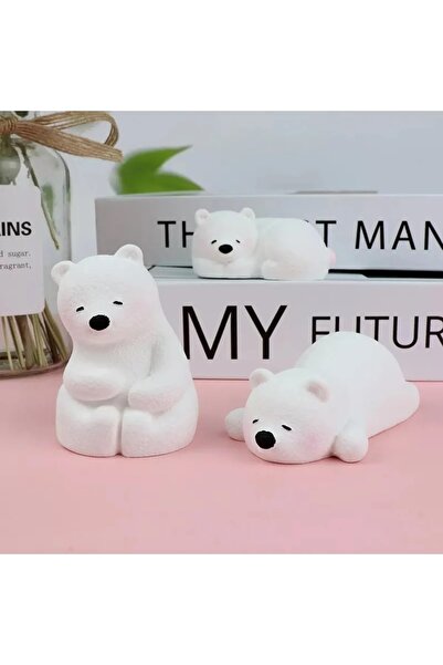 KETA Dekoratif Üçlü Kutup Ayısı Biblo Obje Set