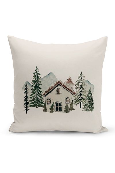 Bertille Home New Year Series Double Sided Digital Printed Throw Pillow Case (Christmas Christmas Cushion Cover)