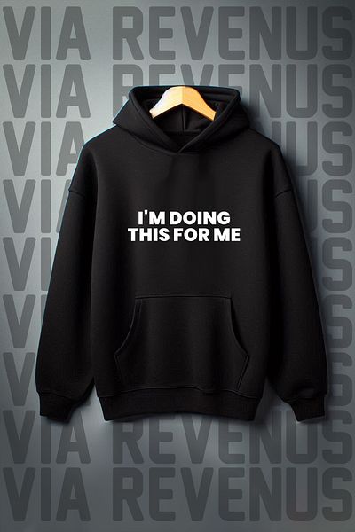 Vordevia Kangaroo Pocket Pattern - 3 Thread Ribbed Oversize Hooded Sweatshirt