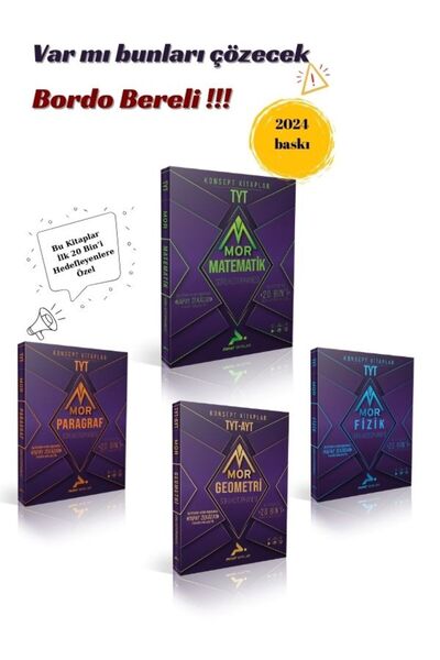 paraf yayınları 2024 Paraf Yayınları Tyt Zor Seri - Mor - Paragraf- Geometri ...