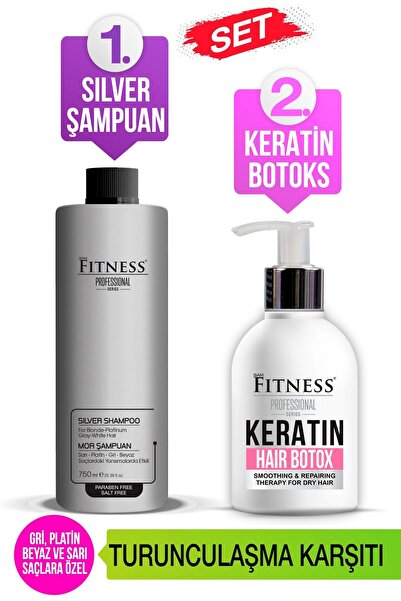 Fitness Professional Silver Mor Şampuan - Onarıcı Keratin Hair Botox Set