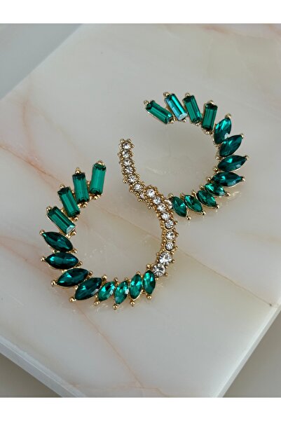 MioArt Kristal Taşlı Parlak Şık Küpe