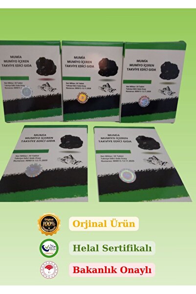 MUMİA MUMİYO İÇEREN TAKVİYE EDİCİ GIDA Mumia Mumiyo 150 Tablet 5'li Set