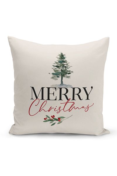 Bertille Home New Year Series Double Sided Digital Printed Throw Pillow Case (Christmas Christmas Cushion Cover)