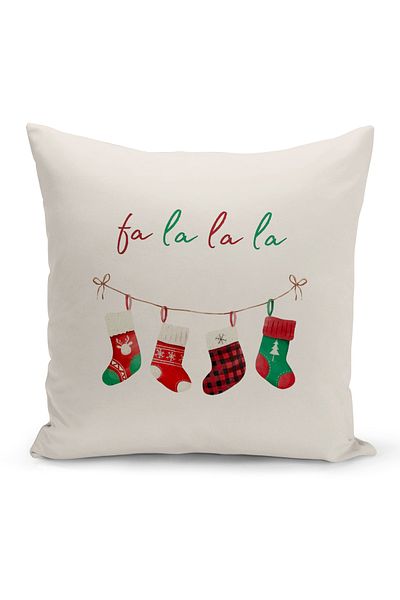 Bertille Home New Year Series Double Sided Digital Printed Throw Pillow Case (Christmas Christmas Cushion Cover)