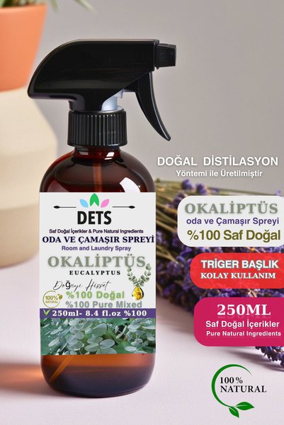 Dets Okaliptüs Oda ve Çamaşır Spreyi 250ml - Ferahlatıcı ve Temizleyici Koku