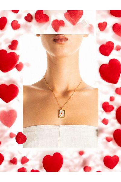 zeynep Z&d Accessory - 316l Gold Tarot Necklace, Steel Non-tarnish