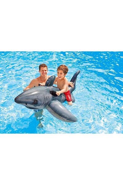 Intex Lifelike Shark - Inflatable Rider Shark 173x107 Cm