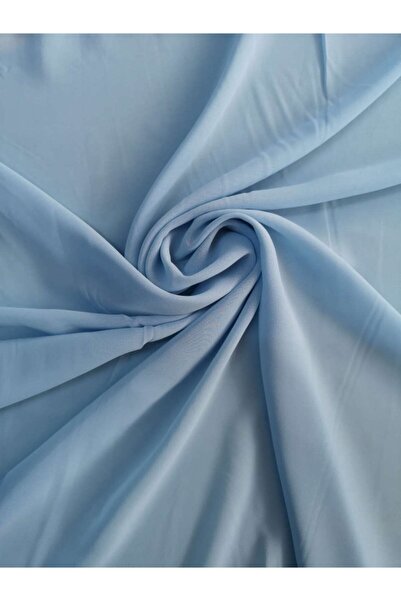 Hanedan Kumaş Ipek Krep Şifon Multişifon Kumaş Bebe Mavi