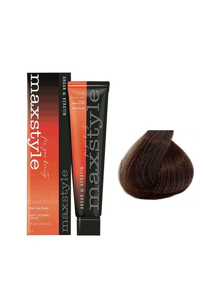MAXSTYLE Argan Keratin Hair Dye - 7.85 Hazelnut Shell