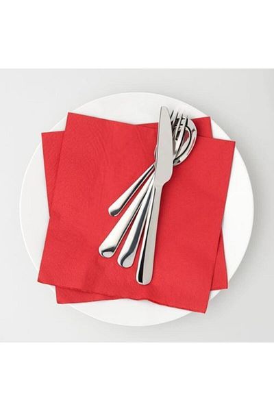 IKEA Service Napkin Meridyendukkan 24x24 Cm 50 Pieces Red Colored Napkins